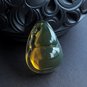 墨西哥净水蓝珀葫芦吊坠