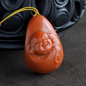 南红玛瑙弥勒佛吊坠