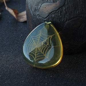 墨西哥蓝珀一往情深挂件