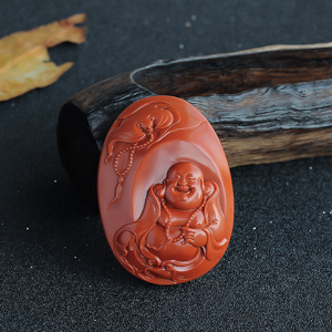 南红弥勒佛吊坠