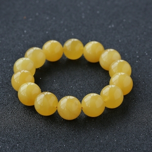 鸡油黄蜜蜡手串