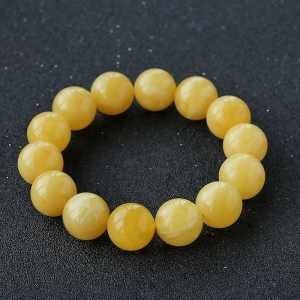 鸡油黄蜜蜡手串