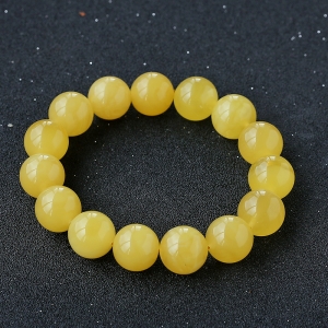 鸡油黄蜜蜡手串