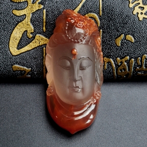 南红观音吊坠