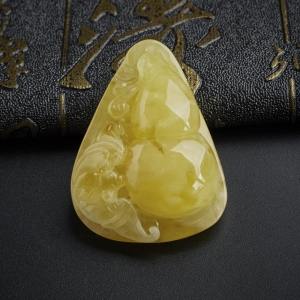 鸡油黄满蜜葫芦吊坠