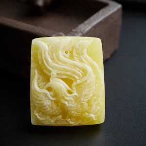 白花蜜凤牌吊坠