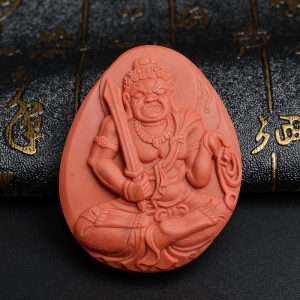 满肉南红不动明王吊坠