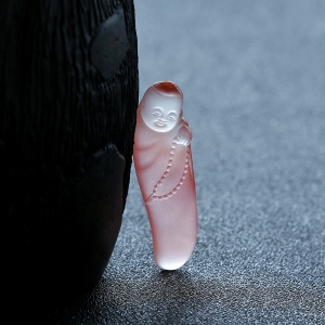 冰飘南红童子吊坠