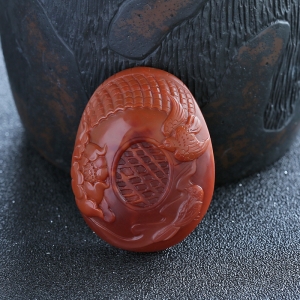 南红花开富贵吊坠