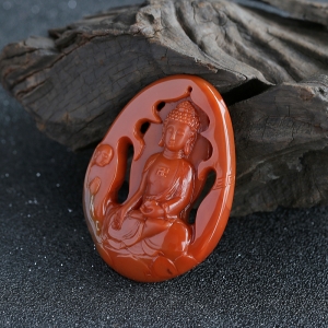 柿子红佛祖吊坠