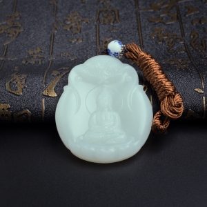 糖色和田玉佛吊坠