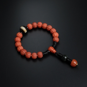 保山柿子红南红南瓜手串