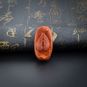 柿子红南红双手合十吊坠