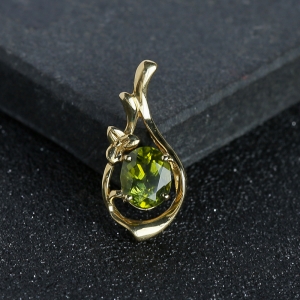 18K金橄榄石吊坠