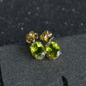 18K金橄榄石耳坠