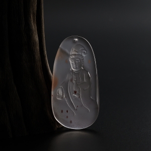 冰飘南红观音吊坠