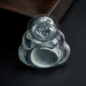 冰种翡翠佛吊坠