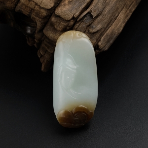 和田玉观音吊坠