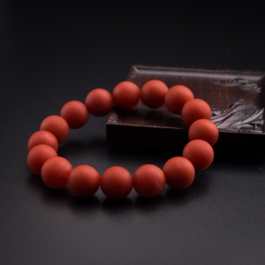 柿子红南红手串