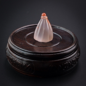 川料冰飘南红莲蓬吊坠