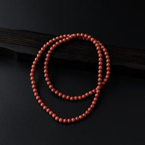 川料柿子红南红佛珠