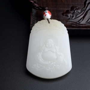 和田玉弥勒佛吊坠