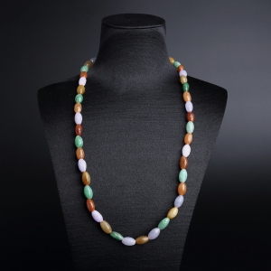 糯种福禄寿翡翠项链