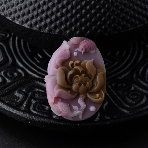 盐源玛瑙连年有余吊坠