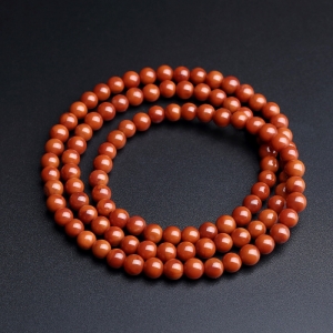 5.5mm玫瑰红南红佛珠