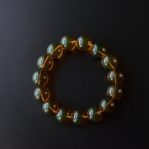 14mm3A级蓝珀手串
