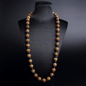 13.5mm糯种褐黄翡项链