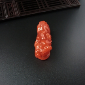 樱桃红南红貔貅吊坠