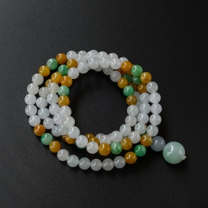 7mm糯种福禄寿翡翠项链