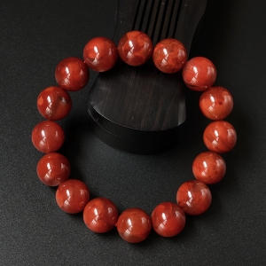 柿子红南红手串