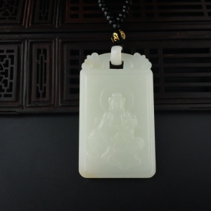 和田玉观音吊坠