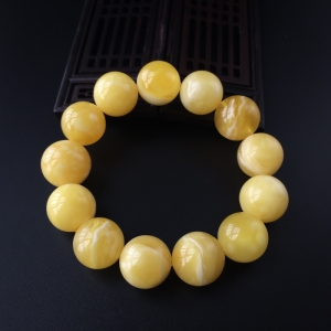 17mm白花蜜蜜蜡手串