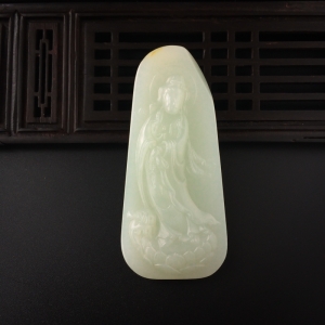 和田玉观音吊坠