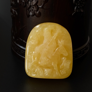 张果老——满蜜鸡油黄吊坠