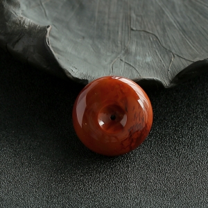 火焰纹南红平安扣