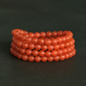 雷波南红108亚光佛珠