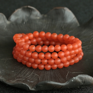 雷波南红108亚光佛珠