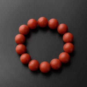 15.5mm柿子红南红手串