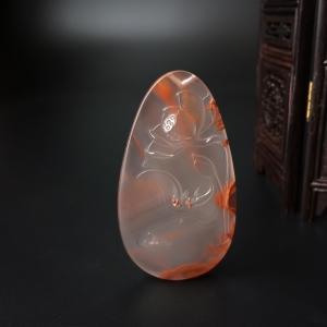 冰飘南红年年有余吊坠