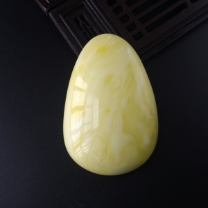 黄白蜜蜜蜡水滴吊坠