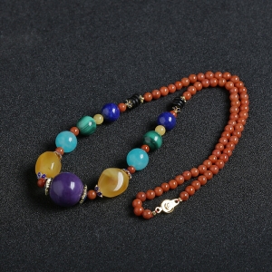 紫龙晶蜜蜡项链