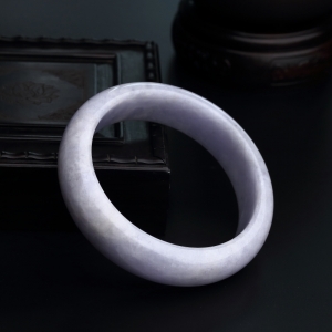 59.5#糯种紫罗兰翡翠手镯