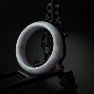 58#糯种紫罗兰翡翠手镯