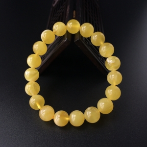 10mm鸡油黄蜜蜡手串