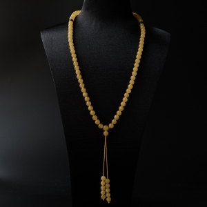 7mm鸡油黄蜜蜡佛珠