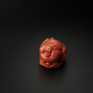 柿子红南红小猪吊坠